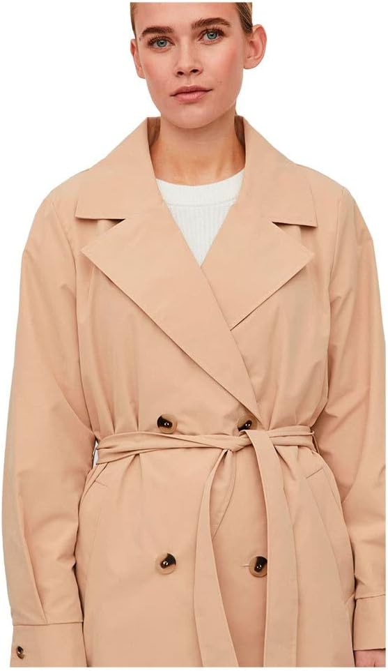 Vila Damen Vimersin Trenchcoat-Noos Mantel 36 Sesame, 36 Sesame