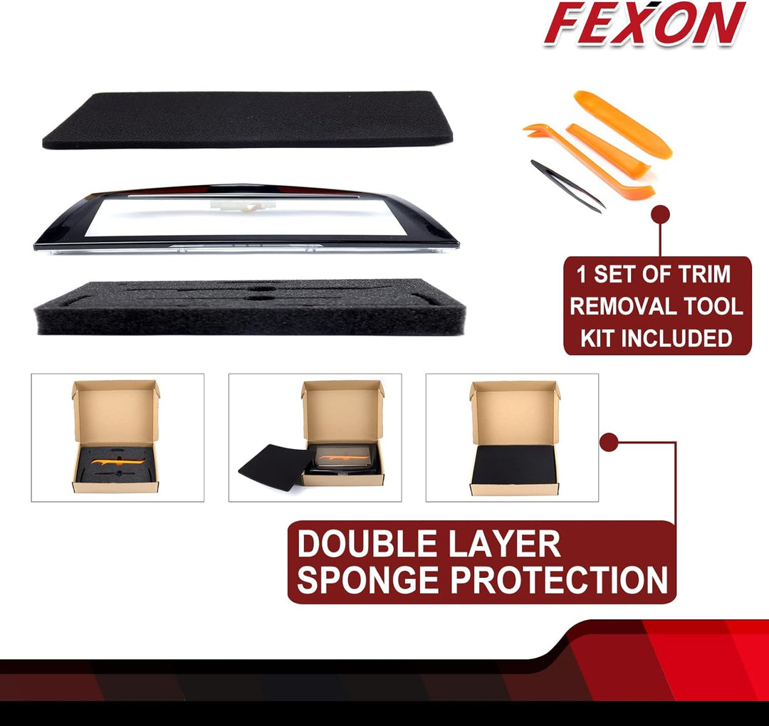 FEXON Touchscreen-Display mit kostenlosem Trimmwerkzeug, kompatibel mit Cadillac ATS Escalade SRX XT