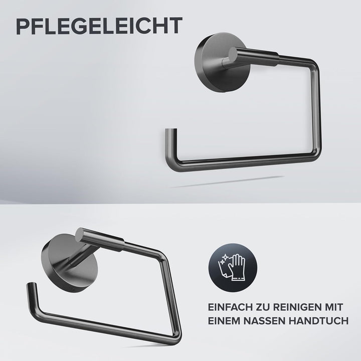 Toilettenpapierhalter Skardstind zum Bohren Gunmetal | Klorollenhalter in Edelstahl | ohne Deckel |