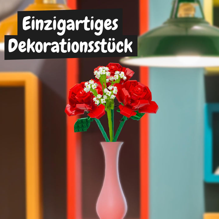Science4you Blumenstrauss Rosen Baukasten für Erwachsene – Haben Sie Spass beim Bauen von Rosenstrau
