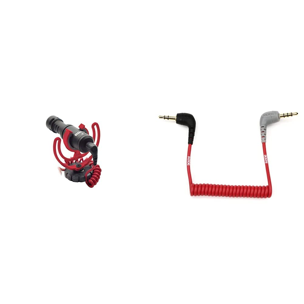 Rode VideoMicro kompakt On Camera Microphone - sortierte Farben & Rode Anschlusskabel auf Handy (0,4