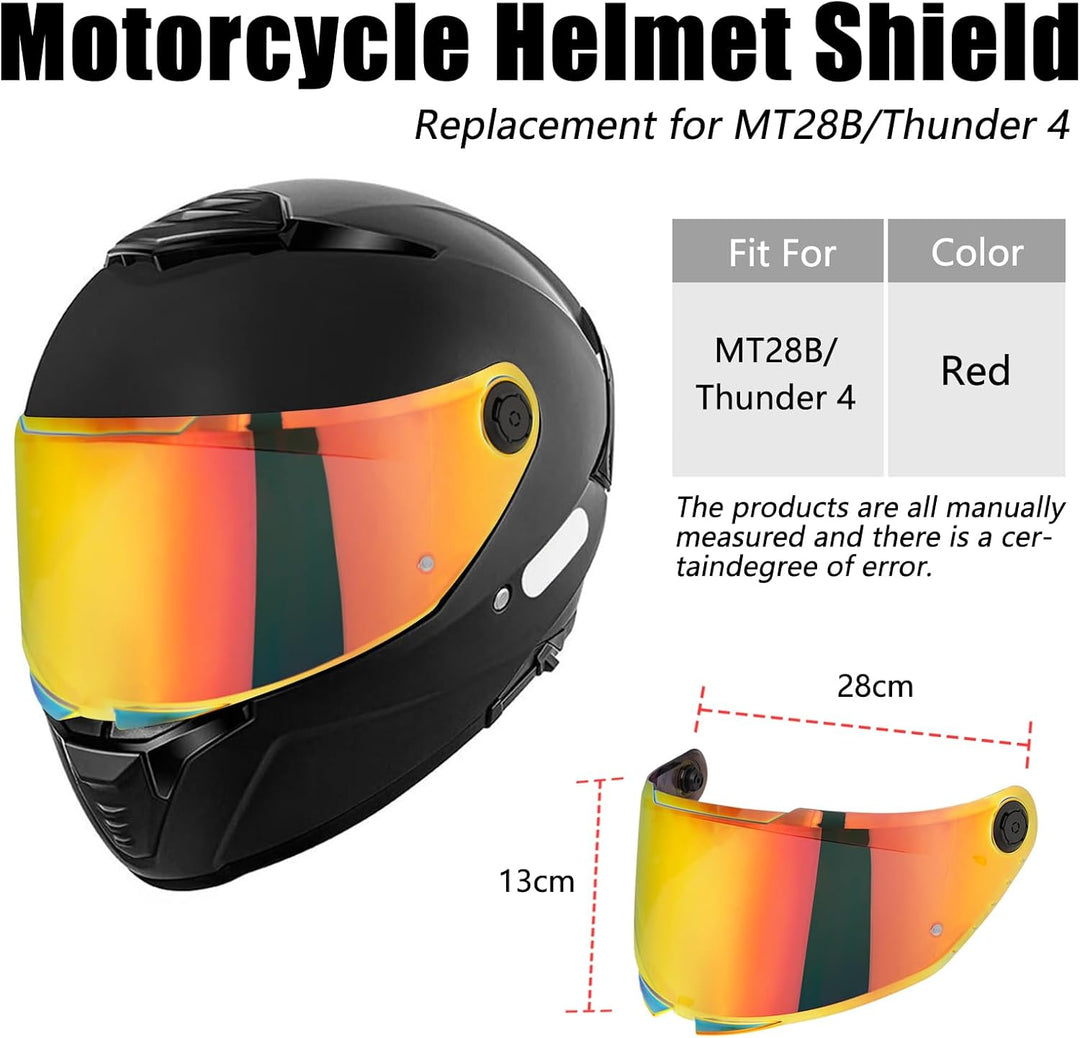 Helmvisier für MT 28B/Thunder 4 Visier, Motorradhelm Visier,Helmvisier Motorrad Windschutz Helm Obje