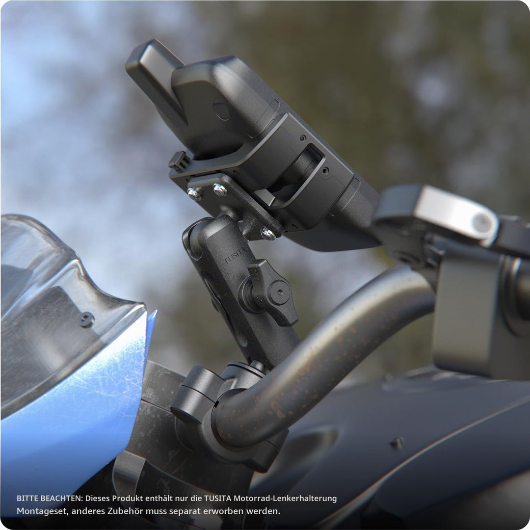 TUSITA Motorrad GPS Halterung Kompatibel mit Garmin Montana, Zumo XT GPS - Lenkerbasis mit Mittelgro