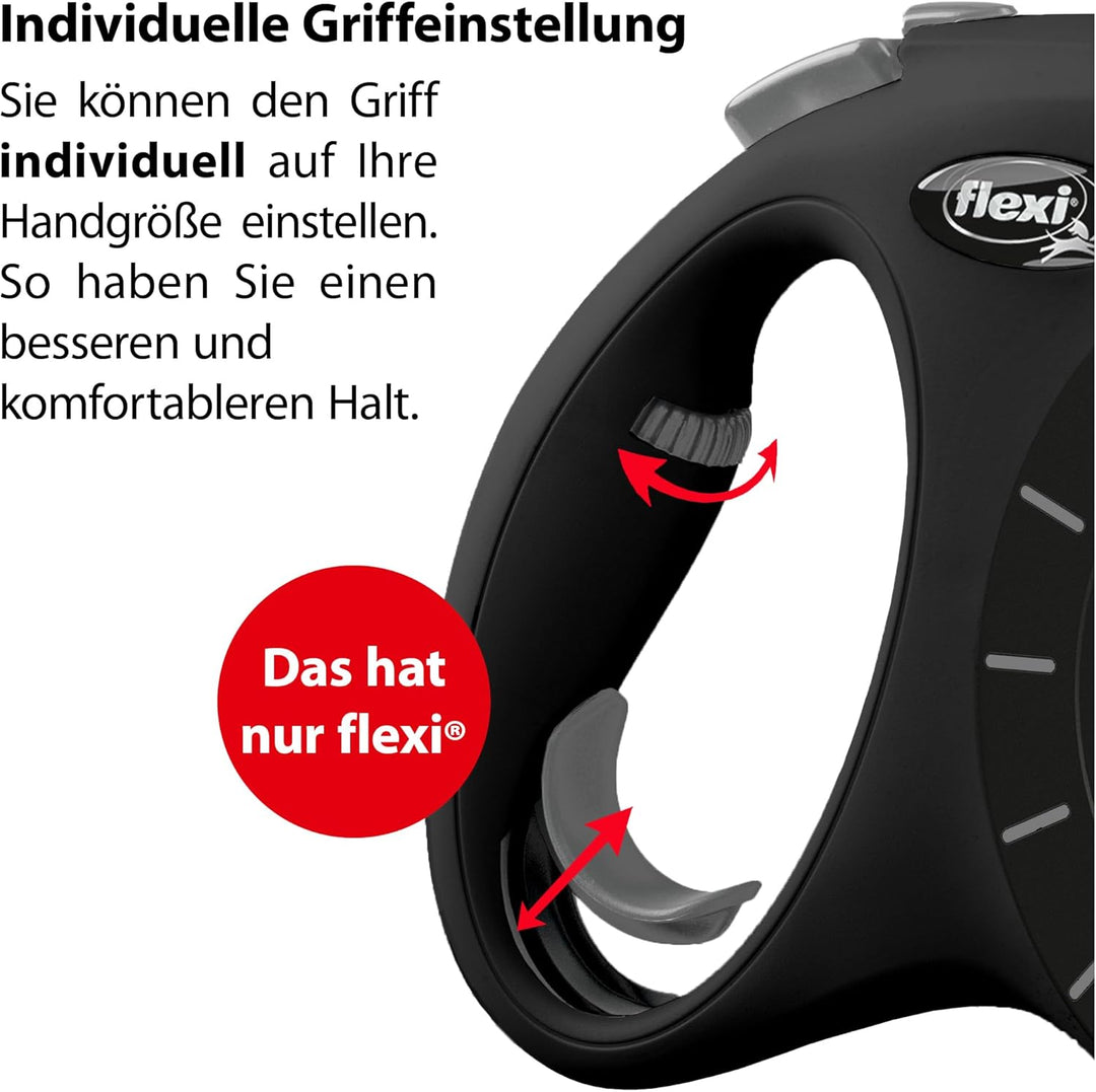 flexi® Select M Gurt 0-7 m schwarz, Roll-Leine für Hunde bis 25 kg M: 0-7m (max. 25kg) schwarz, M: 0