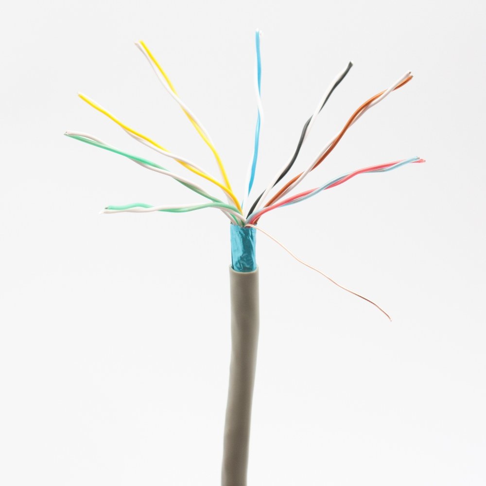 Telefonkabel 8x2x0,6mm J-Y(ST) Y 100m rund für Unterputzmontage, Fernmelde-Installationsleitung 16-a
