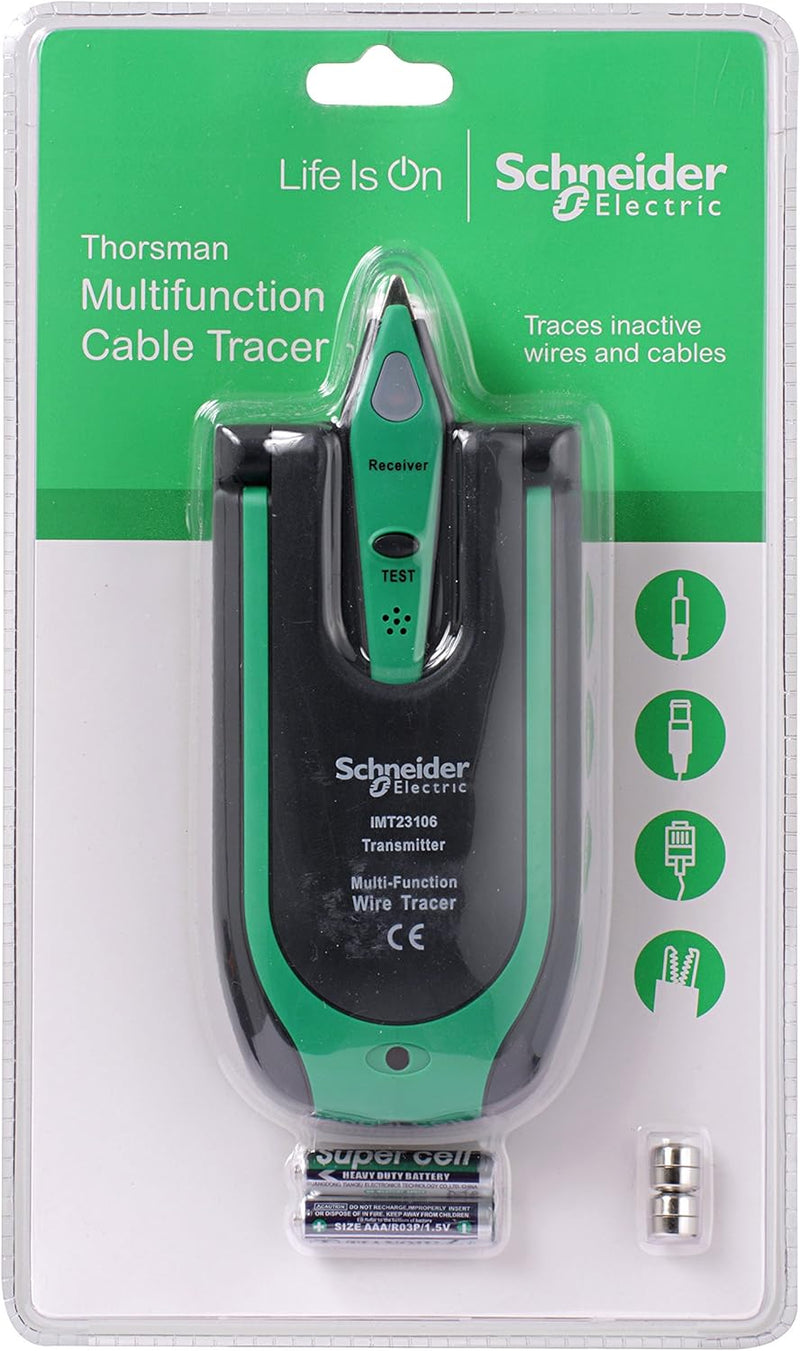Schneider Electric - Thorsman Multifunktions Kabelsucher, Präzise Leitungsortung von Telefon- bis Fa