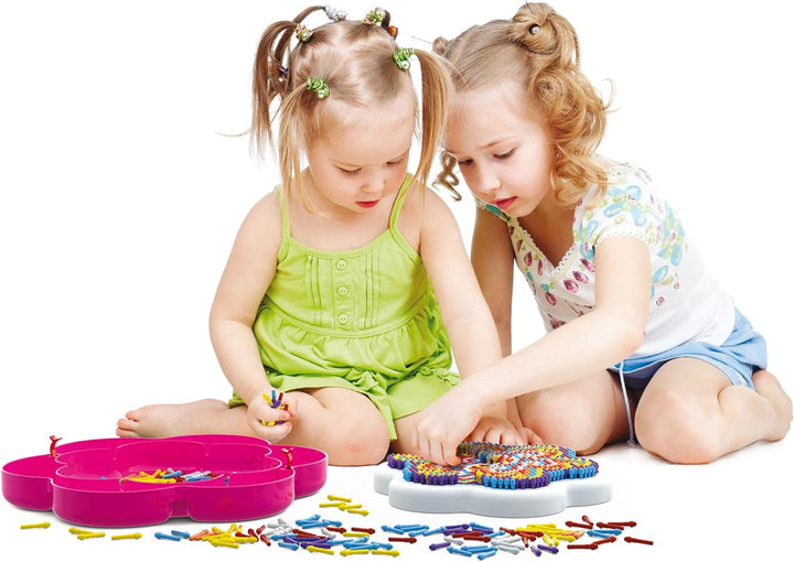 Quercetti Fantacolor Mandala Daisy Mosaik Bastelset Kinder 5+ Jahre Mosaiksteine zum Basteln Kreativ