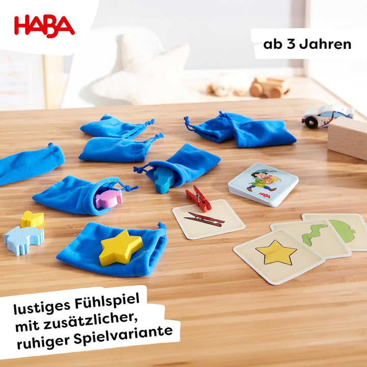 HABA Verfühlt nochmal – Fühlspiel & Lernspiel mit Holzteilen, fördert spielerisch die Feinmotorik, M
