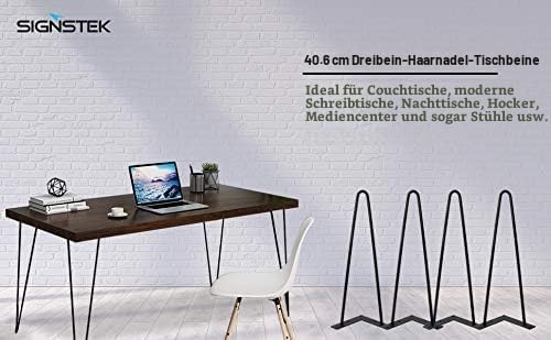 Signstek Tischbeine Moebelfuesse Metall Haarnadel Tischbeine 40cm/16&