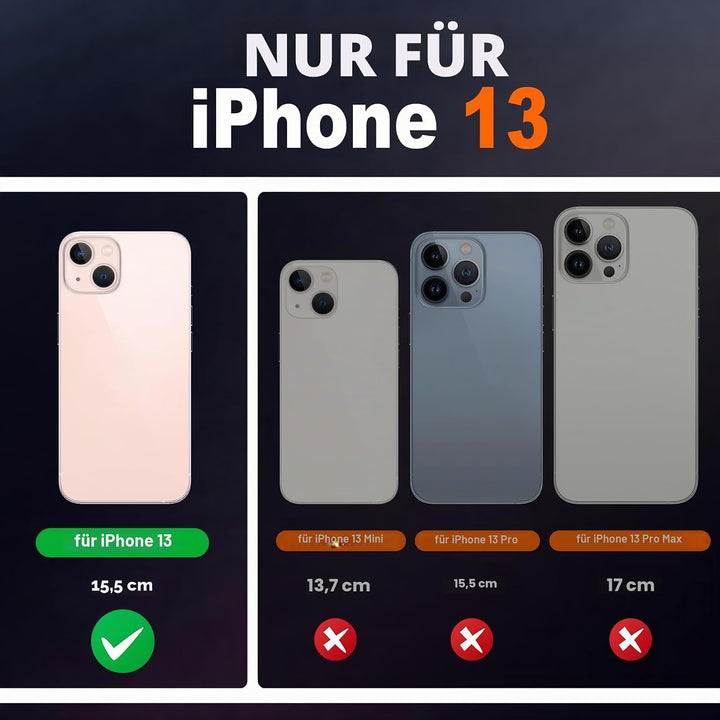SHIELDON Hülle für iPhone 13 Handyhülle 5G [Echtleder] [Kartenfach] [Magnet] [Standfunktion] [RFID-S