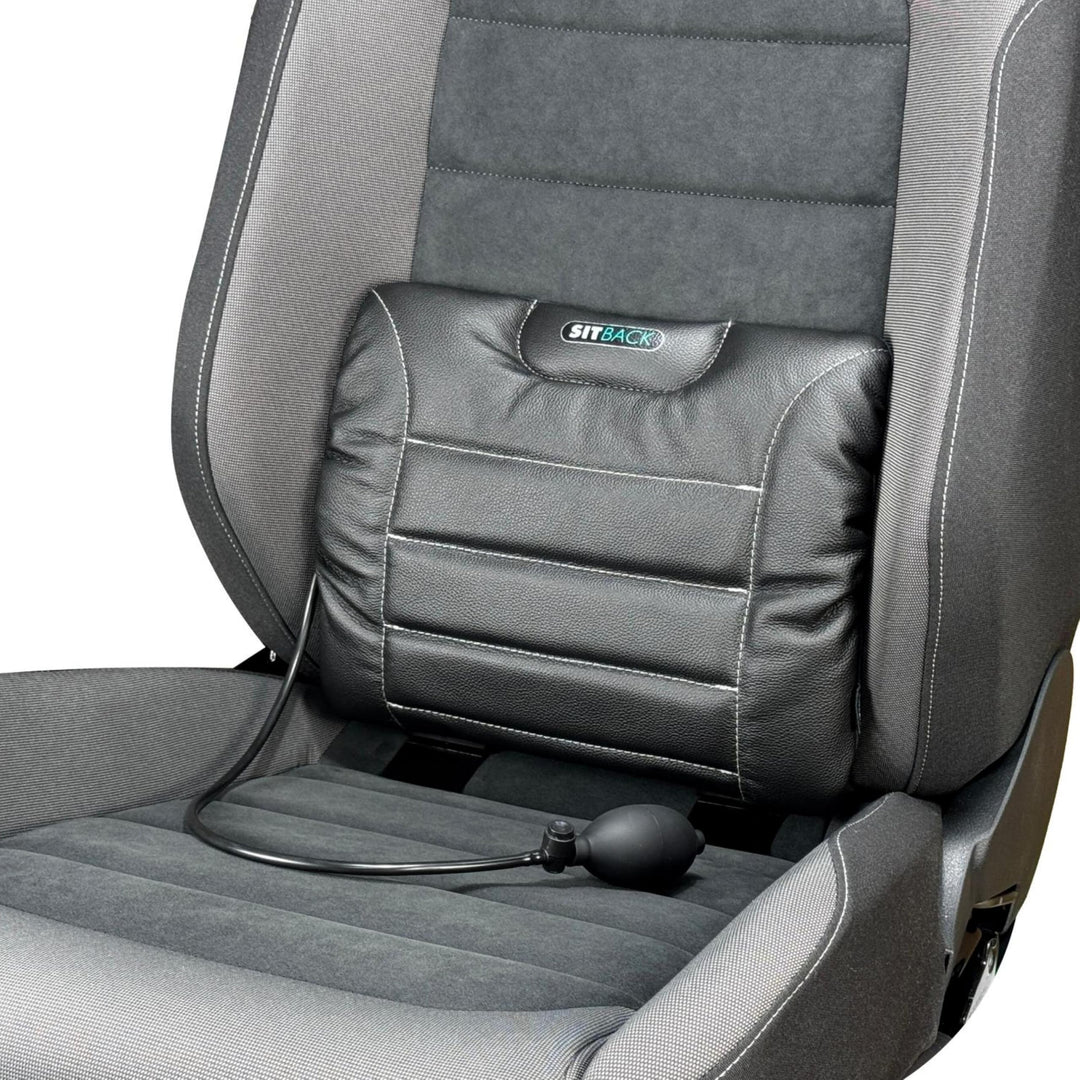 Sitback Air Universales Rückenstützkissen, aufblasbar, für Autositze, Bürostühle, Sofa, (Leder schwa