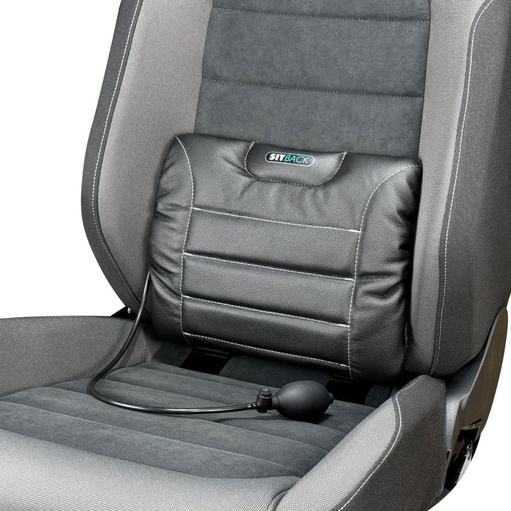 Sitback Air Universales Rückenstützkissen, aufblasbar, für Autositze, Bürostühle, Sofa, (Leder schwa