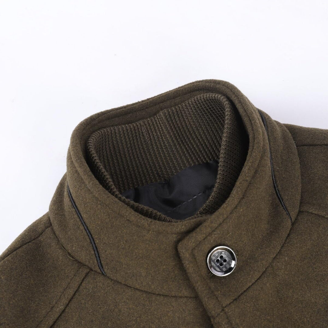 YOUTHUP Herren Wolle Mantel mit Steppweste Regular Fit Winter Wollmantel Outdoor Business Übergangsm