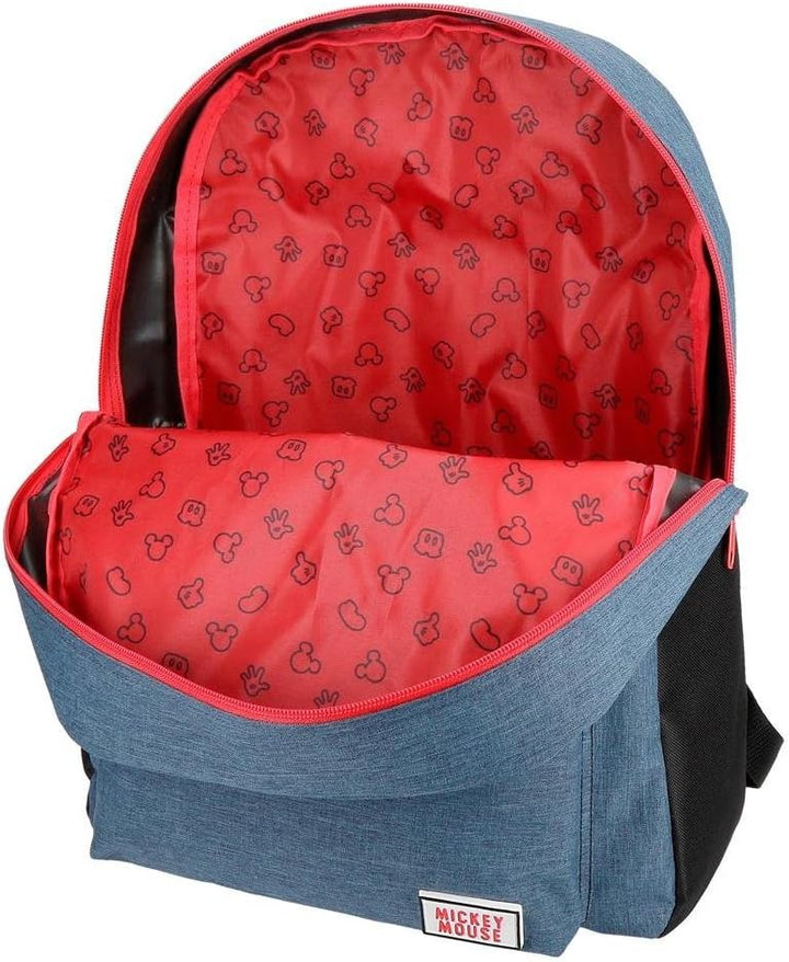 Disney Mickey Blue Rucksack mit Trolley Blau 32x42x16 cms Polyester 21.5L