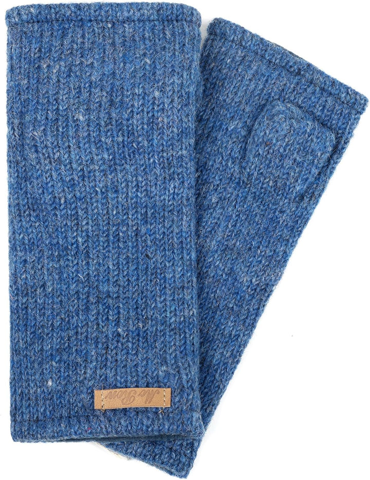 McRon Damen Gefütterte Pulswärmer Modell Reka Blau Mix, Blau Mix