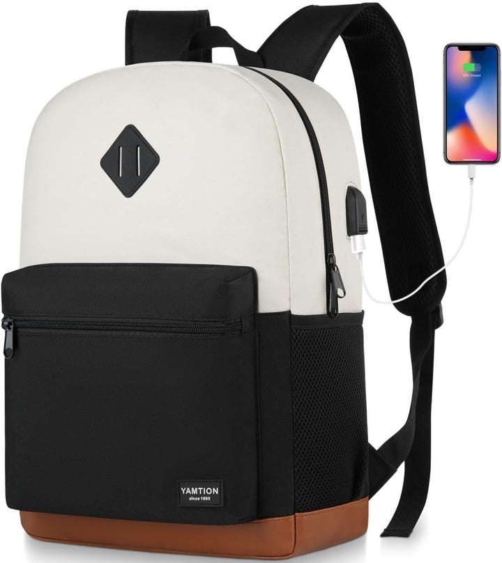 YAMTION 17,3 Zoll Rucksack Laptop Damen,Rucksack Schule Herren,Schulrucksack Jungen Teenager Schulra