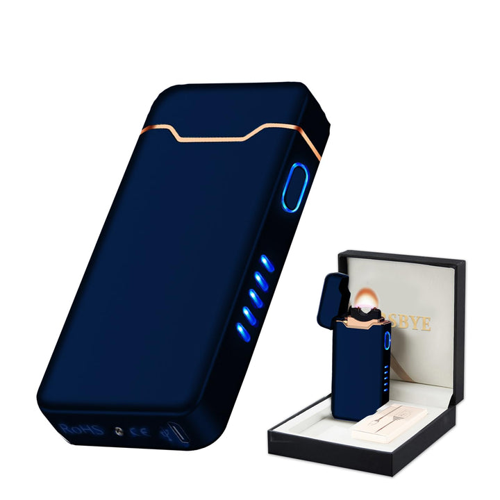 Elektrisches Feuerzeug Plasma Feuerzeug USB-C Wiederaufladbar mit Metallgehäuse Ladestandsanzeige fü