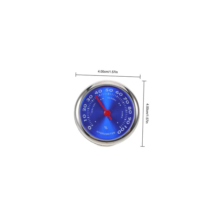 Alipis Mechanisches Temperatur und Feuchtigkeitsmessgerät für Armaturenbrett Blau mit Glas und Legie
