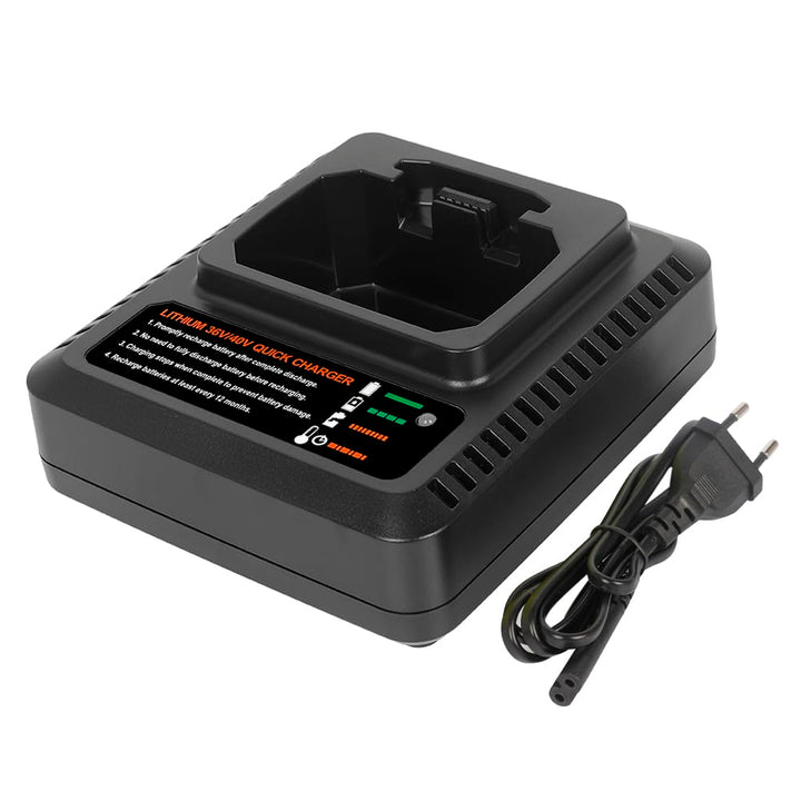 LCS36 LCS40 36V/40V Max Schnellladegerät Ersatz für Schwarz und Decker 36V/40V Lithium Akku LBXR36 L