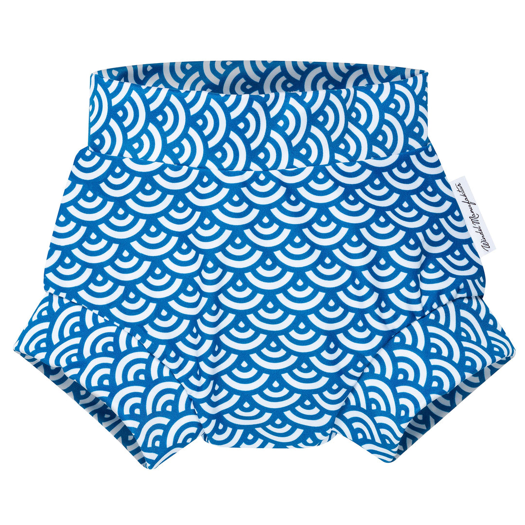 Windelmanufaktur waschbare und wiederverwendbare Schwimmwindel, Badewindel (Wellen, L) Wellen L (1er