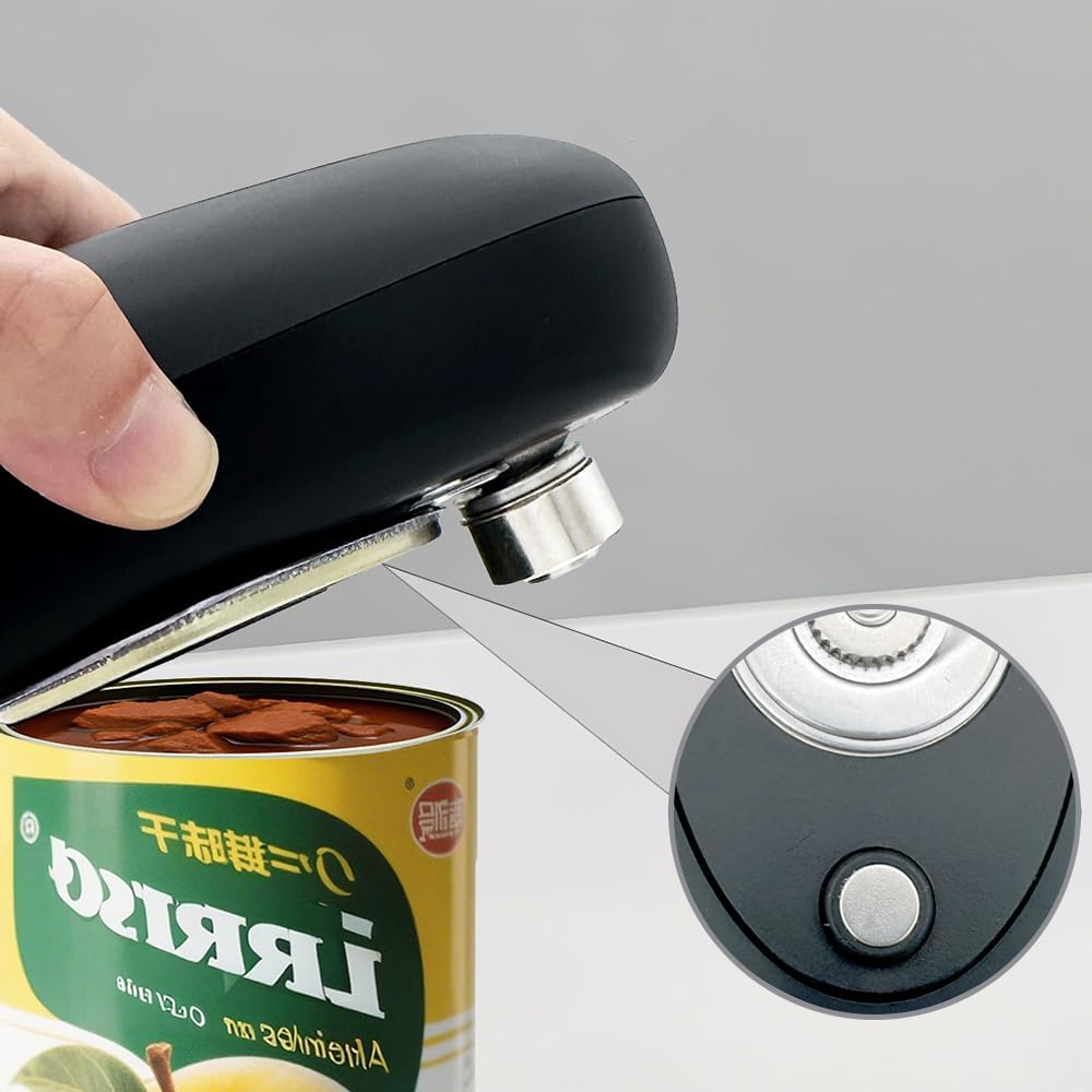 Automatisches Dosenöffner-Set, Öffnen Sie Ihre Dosen auf Knopfdruck, mit glatten Kanten, lebensmitte