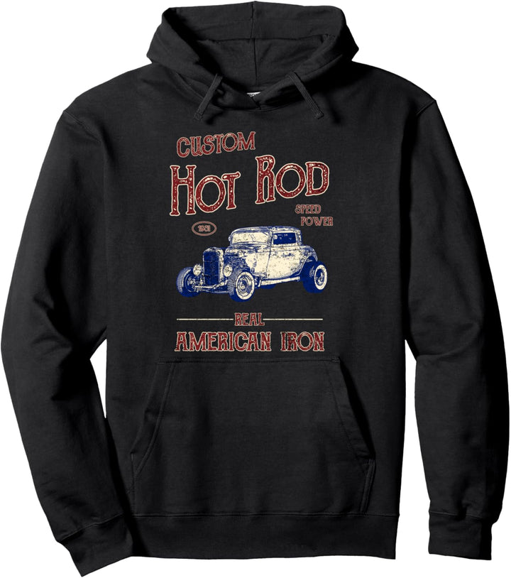 Hot Rod Geschenkidee American Iron V8 Pullover Hoodie