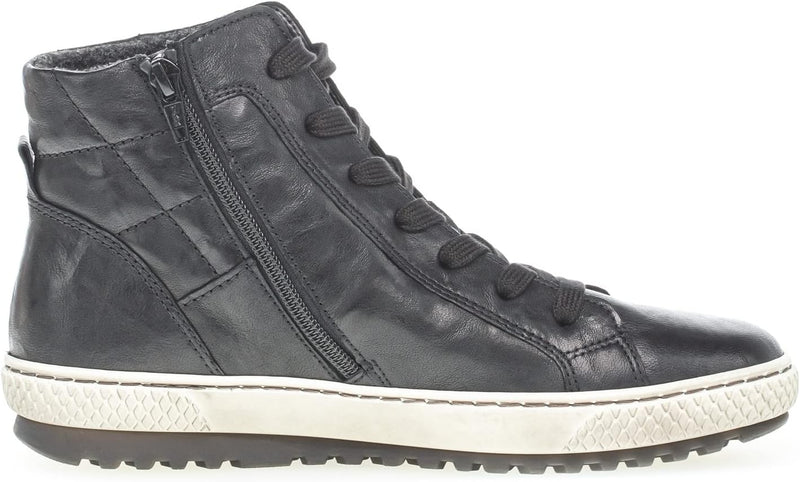 Gabor Damen High-Top Sneaker, Frauen Halbschuhe,Wechselfussbett 37.5 EU Schwarz, 37.5 EU Schwarz