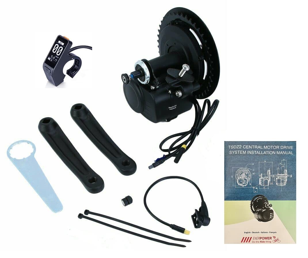 Enerpower Tongsheng TSDZ2 36V 250W Mittelmotor (Edition 2021) mit Zubehör Display & Version wählbar