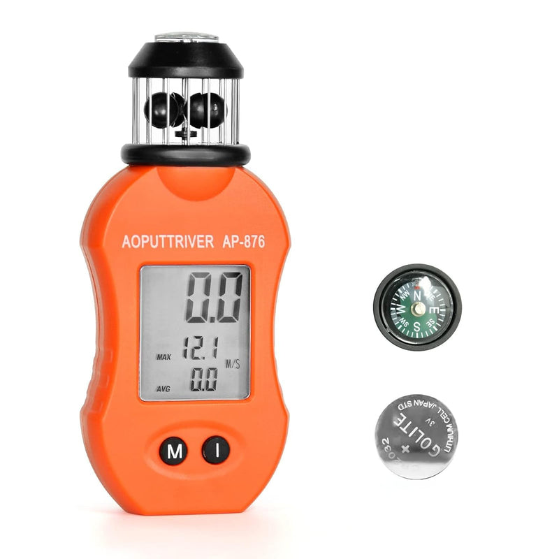 AOPUTTRIVER Windmesser AP-876 Anemometer Handheld Pocket Anemometer Air Speed Meter für die Messung