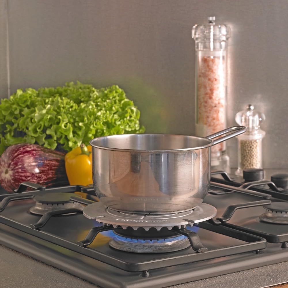 OSE Gas-Kochplatte, energiesparend, Aluminium, 18 cm, Grau
