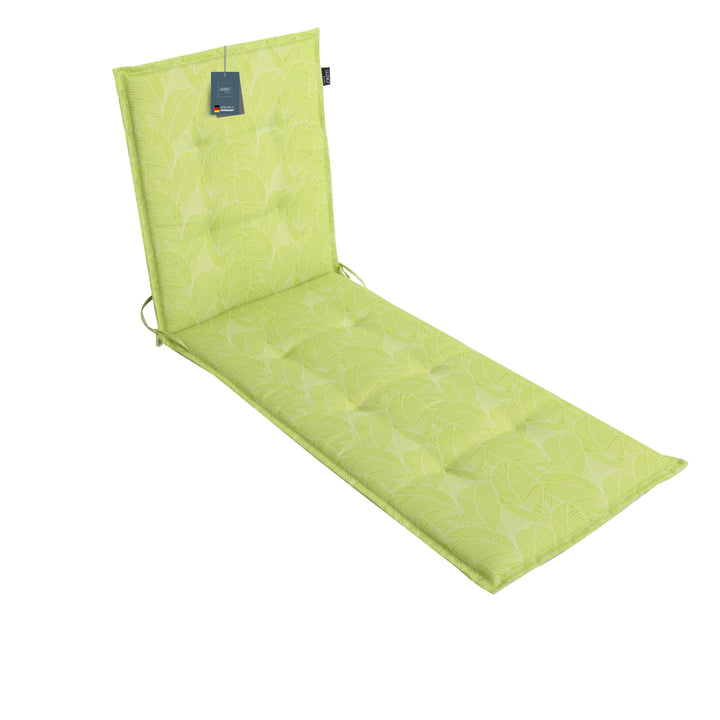 LILENO HOME Sonnenliege Auflage als [1er Set - Rollliege] in Blätter Grün - Gartenliegen Auflage per