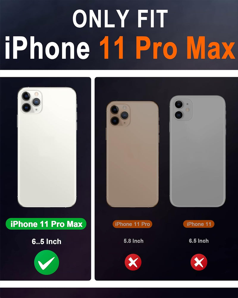 SHIELDON iPhone 11 Pro Max Hülle, Handyhülle [Echtes Rindsleder] [RFID-Sperre] [Schützt vor Stössen]