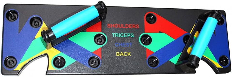 Lisaro 9-in-1 Push-up-Board, Multifunktions-Muscleboard, farbcodiertes, Liegestütz-Rack-Board-System