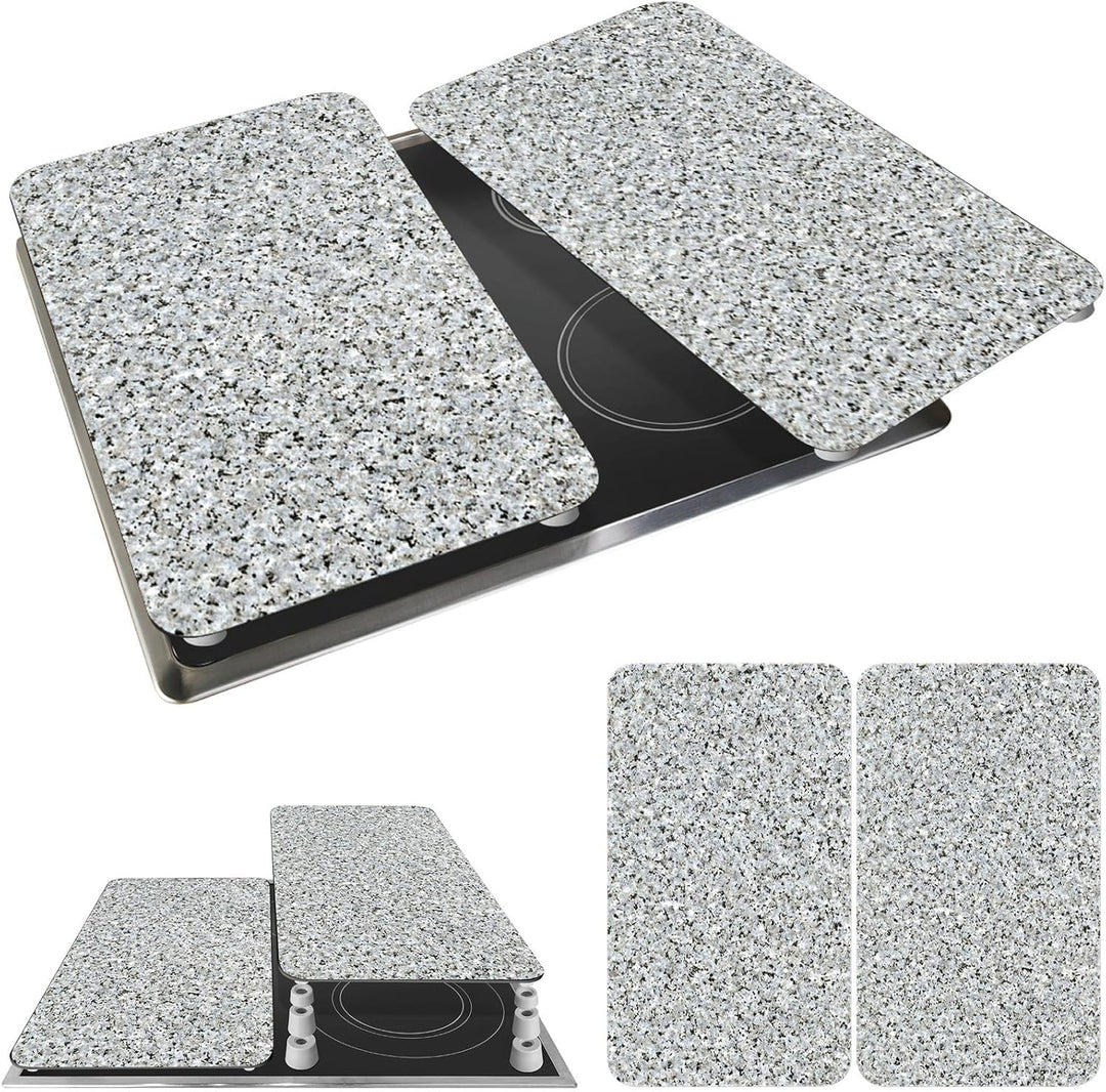 WENKO WENKO Herdabdeckplatte Universal Granit 2er Set, für Glaskeramik-, Elektro- und Gasherde, auch