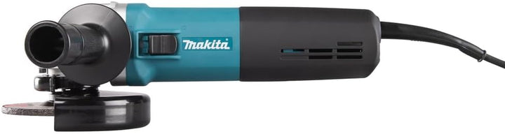 Makita 9565CR Winkelschleifer 125 mm, 1.400 W, Schwarz, Cyan, Silber mit Konstantelektronik, mit Kon