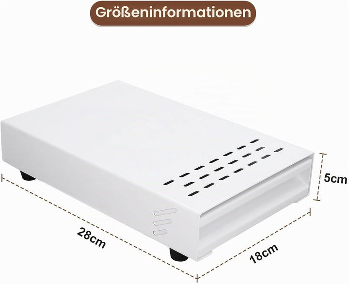 Wakects Kaffee-Klopf-Box-Behälter, Edelstahl-Gummi-Kaffeemühlen-Klopf-Box-Rückstands-Pulver-Eimer-Sc