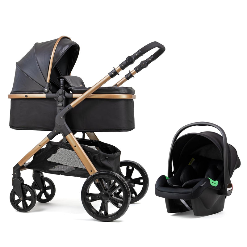 Pixini Kinderwagen Nelio 3in1 Kombikinderwagen, inkl. Babywanne & Buggy & Auto-Babyschale & Wickelta