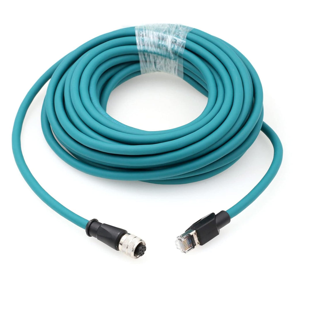 HangTon Ethernet Kabel M12 A-kodiert 8 Pin Buchse auf RJ45 Cat-7e Patchkabel für Industrie Aktor Sen