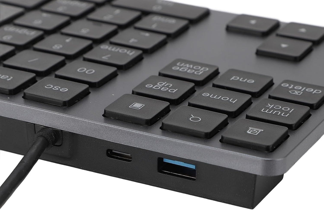 Zunate USB-C-Ziffernblock, HUB 5 Gbit/s, Kabelgebundenes Zahlentastatur-Pad, Kabelgebunden, Plam-Grö