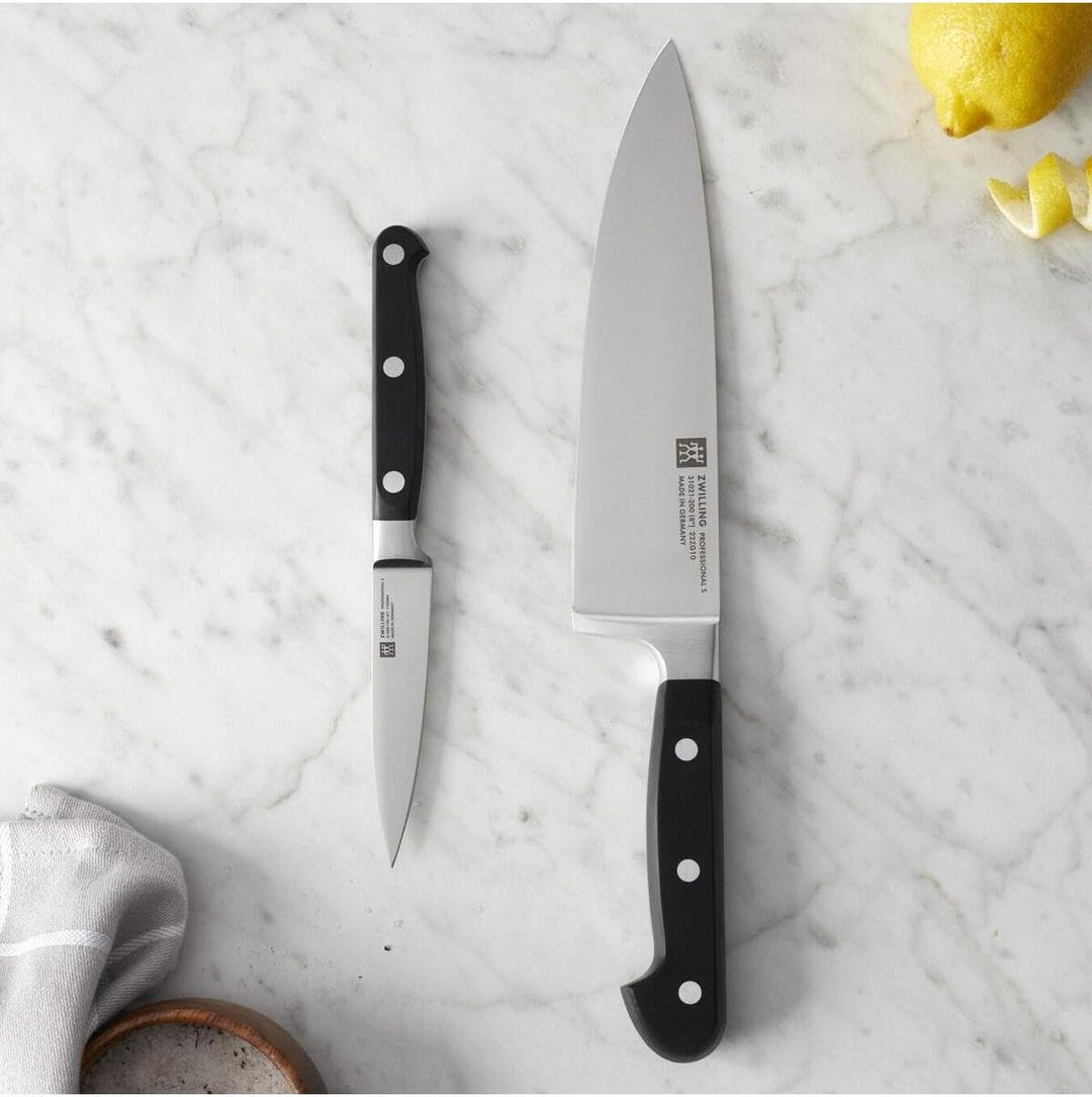 ZWILLING Professional S Messer-Set, 2-teilig (Spick-/Garniermesser 10 cm, Kochmesser 20 cm), Rostfre
