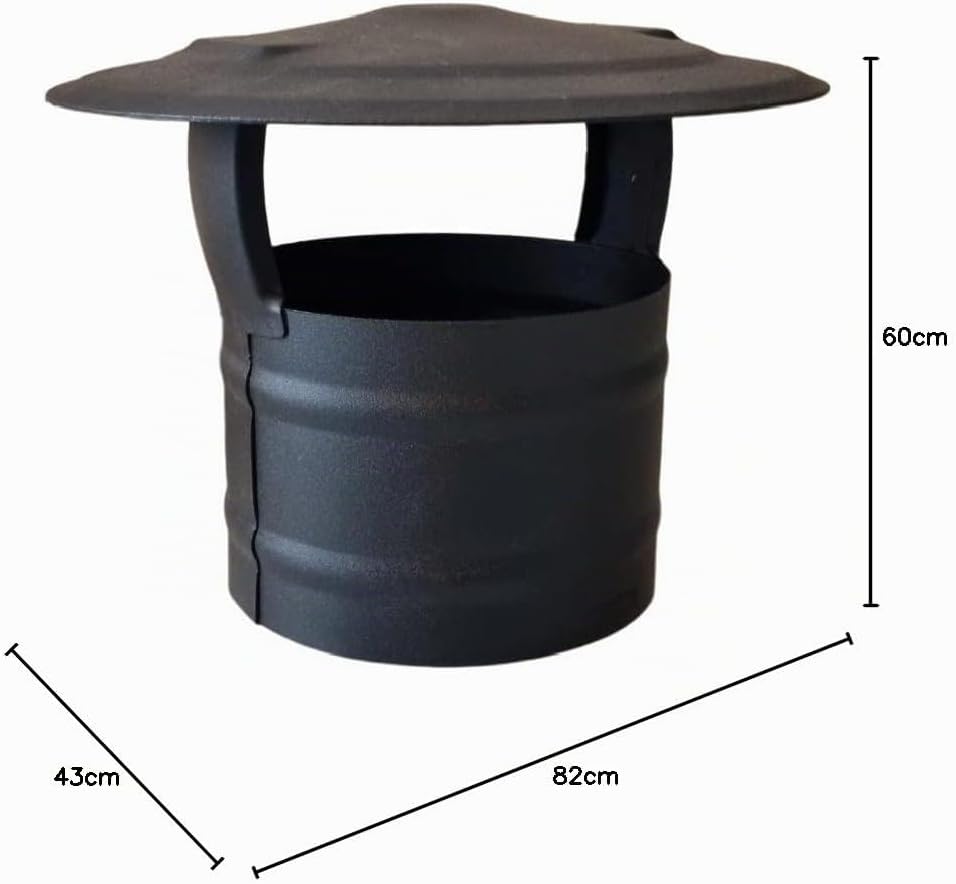 Outdoor-Küchenofen Terrassenofen Kuzine Soba/Gartenküche Holzofen Ofen mit Holzkohle (Glas+140cm Roh