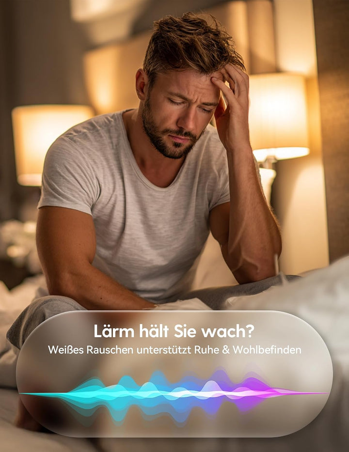 Babelio White Noise Machine Baby 1000-mAh-Akku, 25 beruhigende Geräusche für Erwachsene, Kinder & Ba