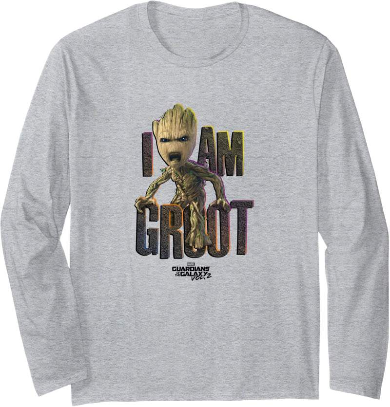 Marvel Guardians Vol.2 I AM GROOT Cute Angry Langarmshirt