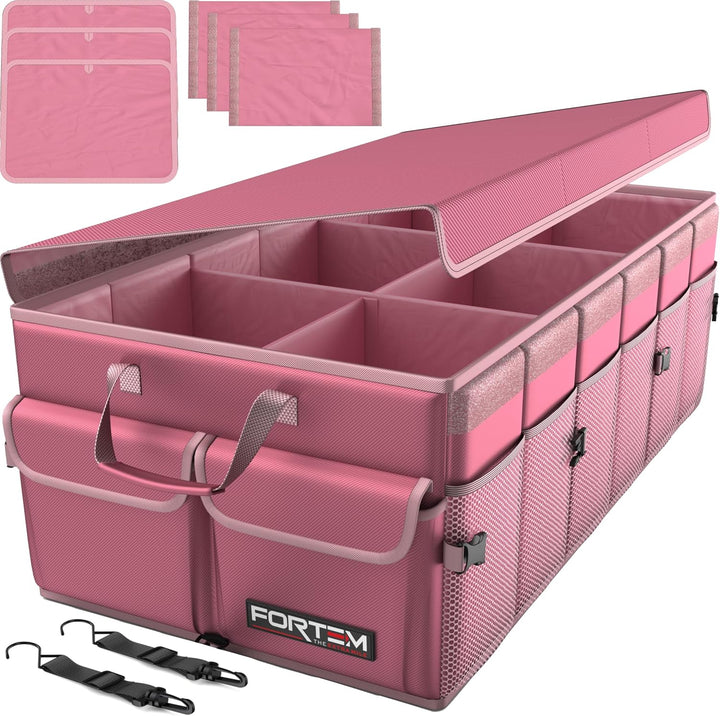 FORTEM Kofferraum Organizer, Kofferraumtasche, Zusammenklappbarer Auto Organizer Kofferraum mit Fäch