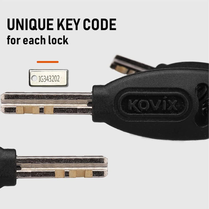Kovix KN1-FO Kettenschloss Alarm Orange 6MM, FLUO ORANGE Orange, 6MM, FLUO ORANGE Orange