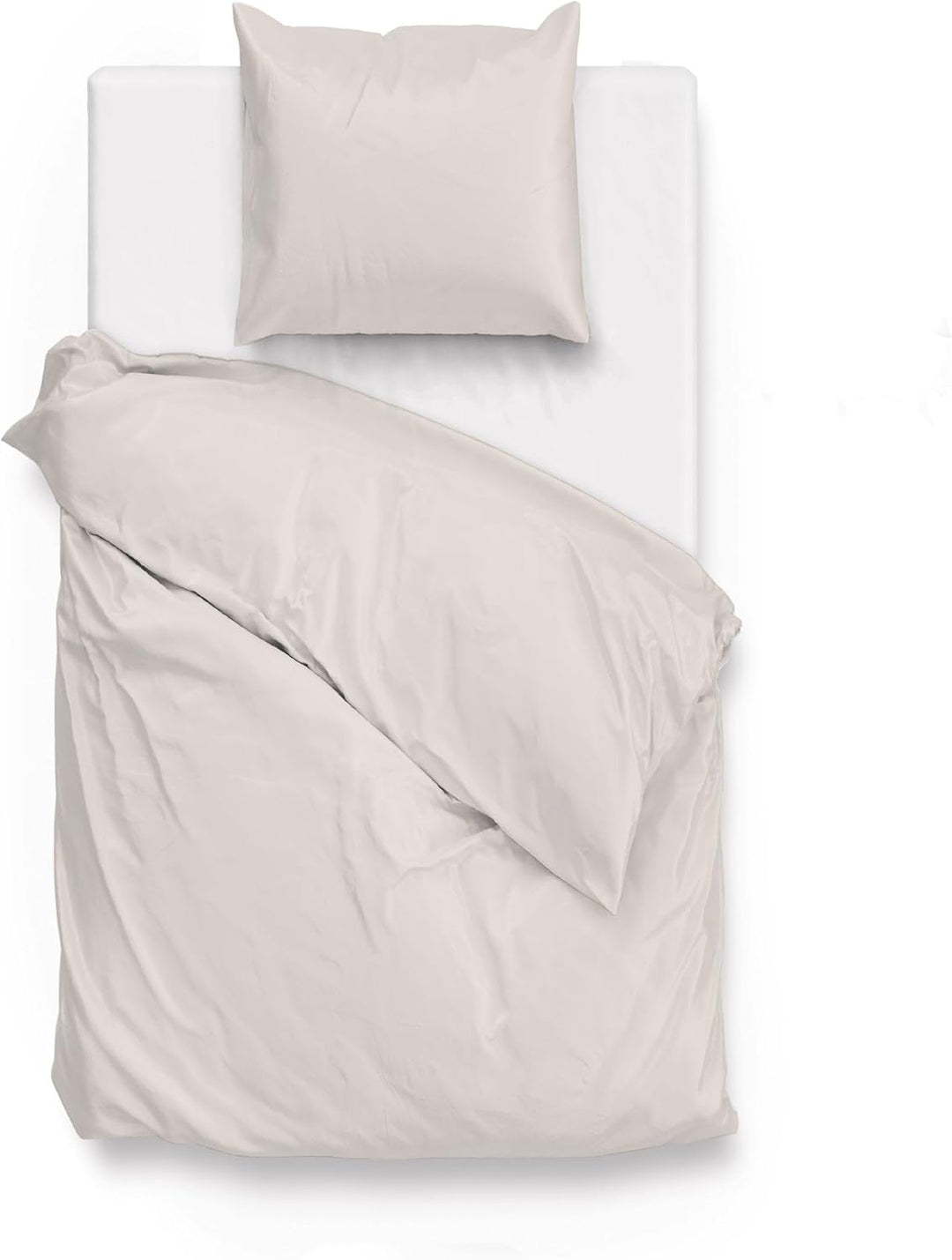 ZO! HOME Bettwäsche Satinado 135x200 100% Baumwolle Mako-Satin Off-White