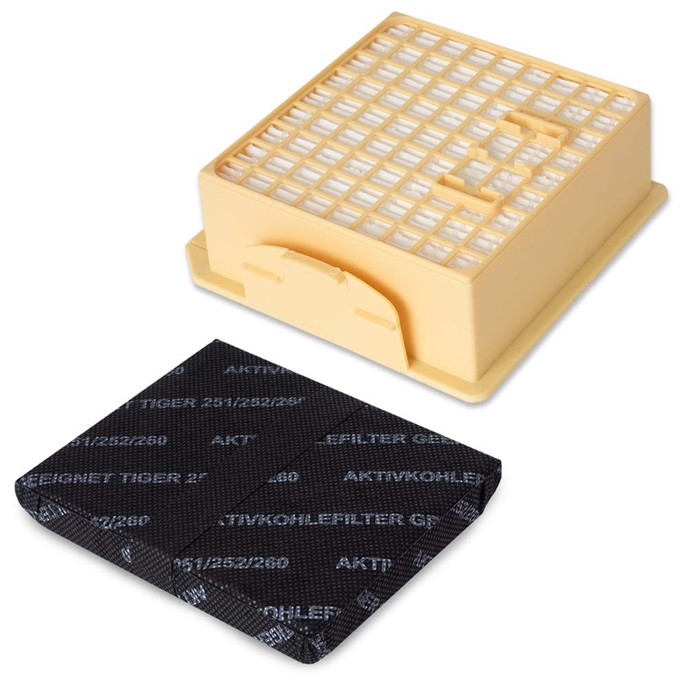 PRIMEBAG - Aktivkohlefilter Hygiene-Mikrofilter kompatibel mit Vorwerk Tiger 260 - Bestleistung beim