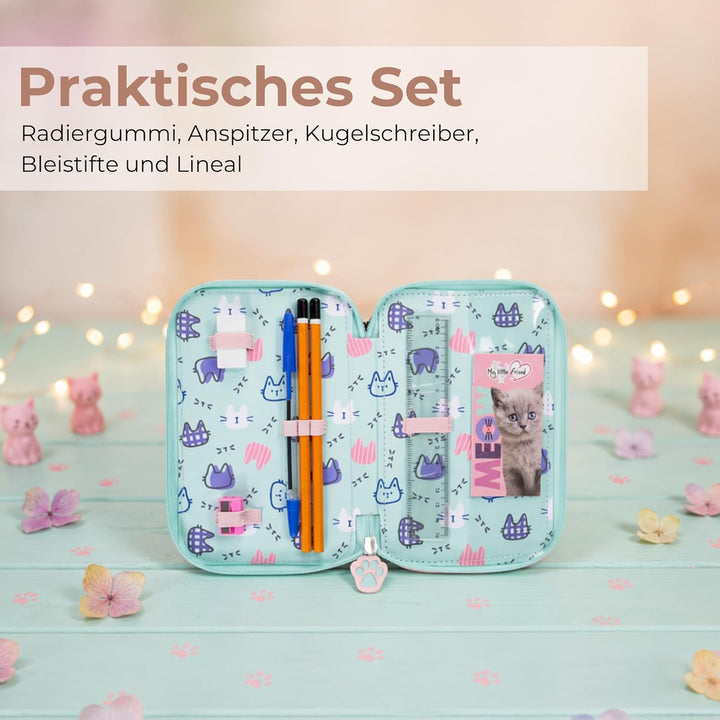Goldkids - Federmäppchen 3 Fächer - Mäppchen für Mädchen und Jungen - Federmappe 3-Fach Federtasche