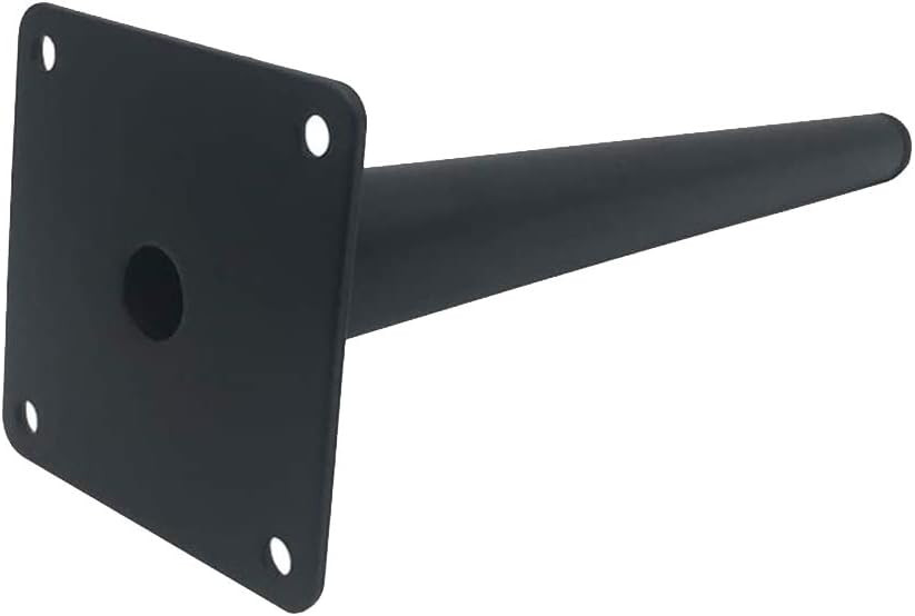 Drenky 4 Stück schräge Tischbeine,Metallschrankbeine,Kegel Möbelbeine,Rostfreier Stahl,Schwarz lacki