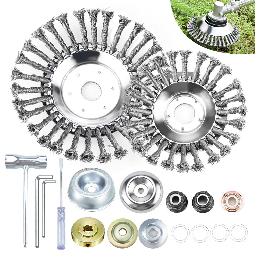 Unkrautbürste für Freischneider mit 25,4mm Bohrung (8"und 6") Wildkrautbürste für Motorsense Rasentr